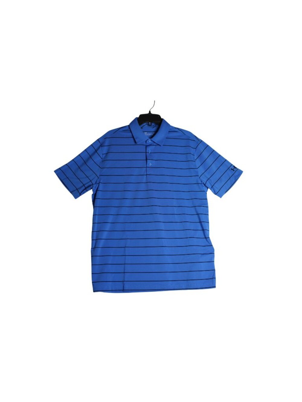 Under Armour Heatgear Loose Blue Stripe Golf Polo Shirt Men's Large